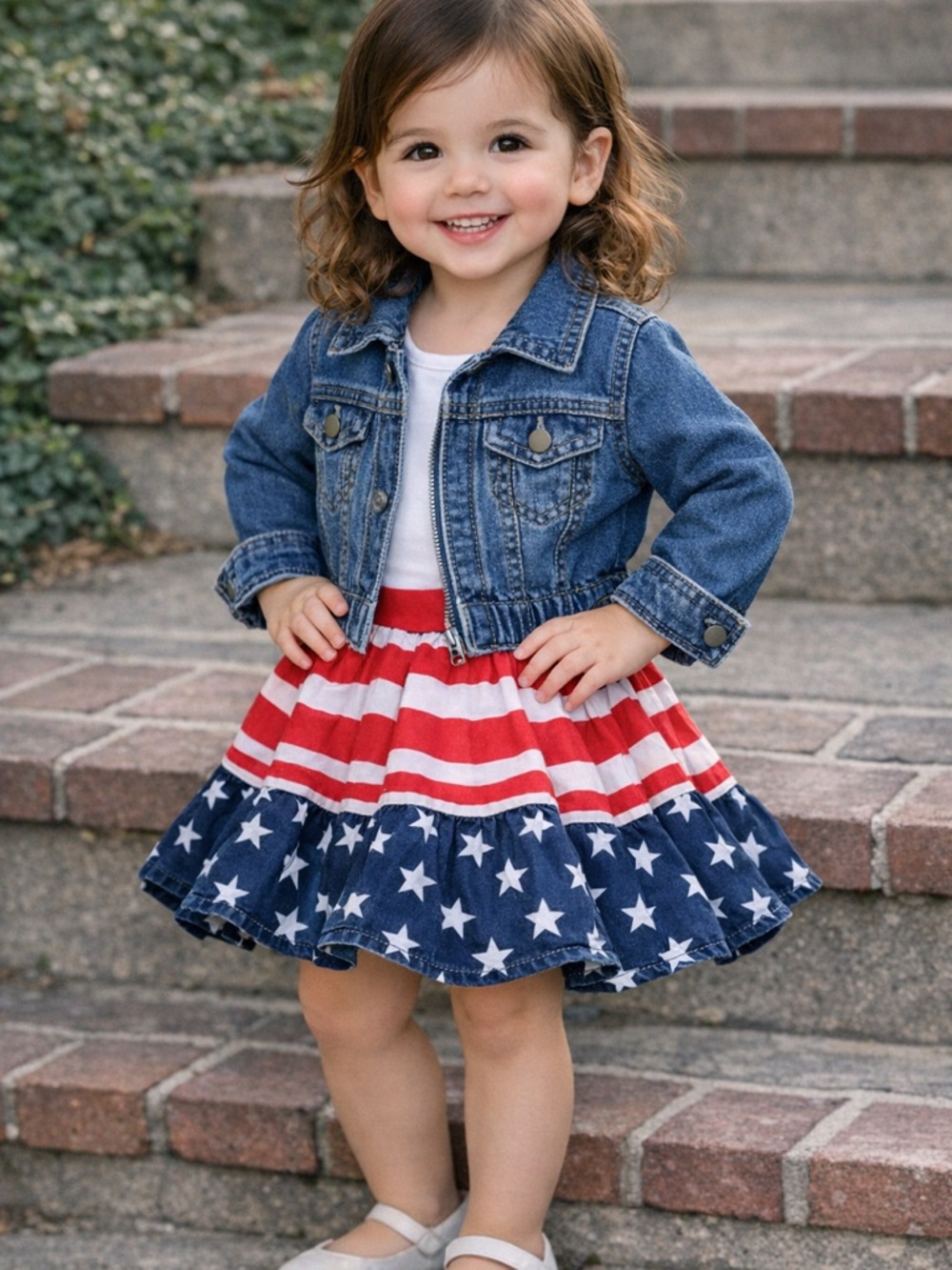 🎇 100% Cotton GB Girls Denim Blue Jean Jacket for Toddlers Size 3T 🧨🎆 - Picture 8 of 8
